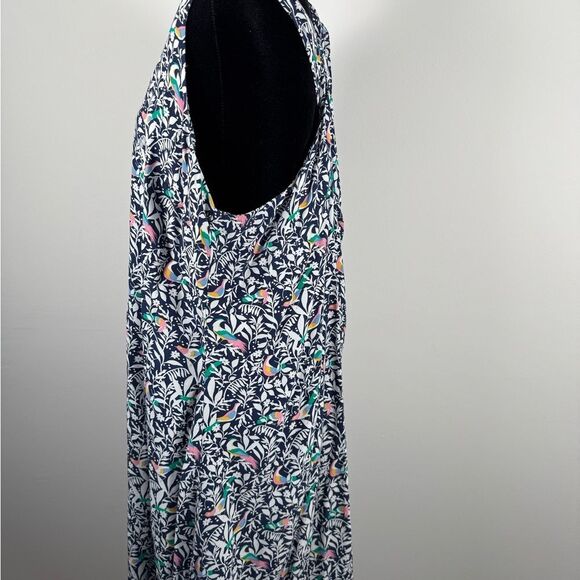 LOFT Navy and White Floral Dress - Picture 5 of 9